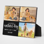 Personalisierte Hundemutter mit individuellem Name Fotoplatte (Seite)