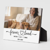 Personalisierte Hundemutter mit individuellem Name Fotoplatte (Seite)