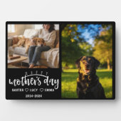 Personalisierte Hundemutter mit individuellem Name Fotoplatte (Vorderseite)