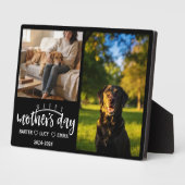 Personalisierte Hundemutter mit individuellem Name Fotoplatte (Seite)