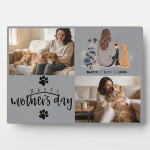 Personalisierte Hundemutter mit individuellem Name Fotoplatte