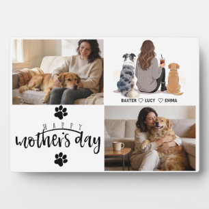 Personalisierte Hundemutter mit individuellem Name Fotoplatte
