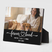 Personalisierte Hundemutter mit individuellem Name Fotoplatte (Seite)