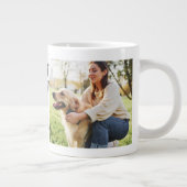 Personalisierte Hundemutter, zwei Fotos Jumbo-Tasse (Rechts)