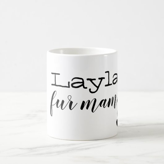 personalisierte Hundepelz-Mamma-Tasse Kaffeetasse (Mittel)