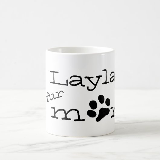 personalisierte Hundepelz-Mamma-Tasse Kaffeetasse (Mittel)