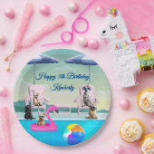 Personalisierte Hundepool-Party Pappteller (Party)
