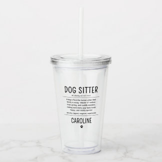 Personalisierte Hundetagesmutter Haustierbetreuer Acryltrinkbecher