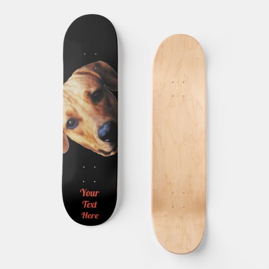 Personalisierte Hundewand auf Skateboard (Vorderseite)