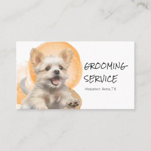 Personalisierte Hundezucht - warme Orangenfarbe Visitenkarte