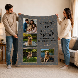 Personalisierte Hundfoto-Flanelldecke Fleecedecke