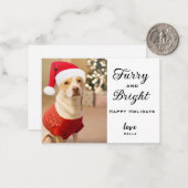 Personalisierte Hundfoto-Karten, Weihnachtskarte f Mitteilungskarte (Vorderseite/Rückseite Beispiel)