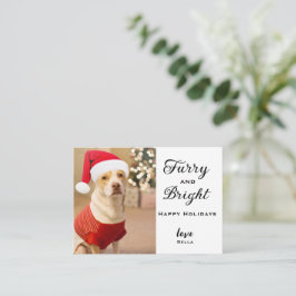 Personalisierte Hundfoto-Karten, Weihnachtskarte f Mitteilungskarte