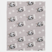 Personalisierte Hundfoto-Name-Hundedecke  Fleecedecke (Vorderseite)