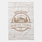Personalisierte Hütte aus Weißholz Geschirrtuch (Vertikal)