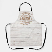 Personalisierte Hütte aus Weißholz Schürze (Vorderseite)