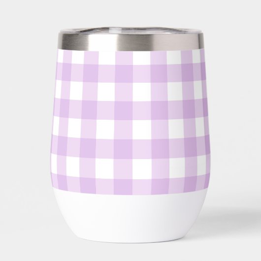 Personalisierte Hütte Lavender Lilac Gingham Karie (Rückseite)