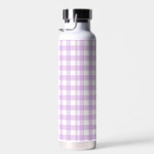 Personalisierte Hütte Lavender Lilac Gingham Karie Trinkflasche (Rechts)