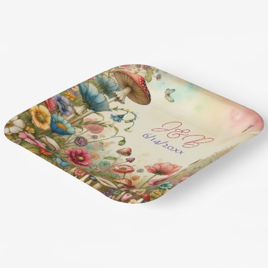 Personalisierte Hütte Pappteller (Gewinkelt)