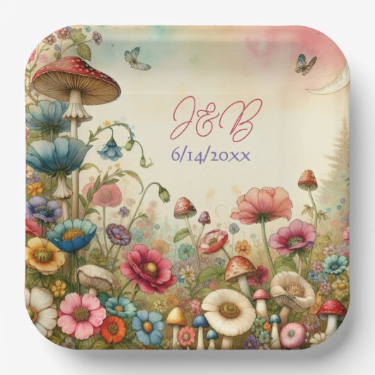 Personalisierte Hütte Pappteller (Vorderseite)