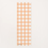 Personalisierte Hütte Peach Gingham Kariert Yogamatte (Vorderseite)