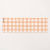Personalisierte Hütte Peach Gingham Kariert Yogamatte (Vorderseite (Horizontal))