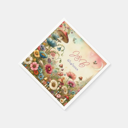 Personalisierte Hütte Serviette (Ecke)