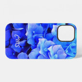 Personalisierte Hydrangea Blues iPhone Hülle (Rückseite (Horizontal))