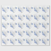 Personalisierte Hydrangea-Hochzeit Geschenkpapier (Flach)