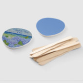 Personalisierte Hydrangeas am Meer Fächer (Non-assembled)