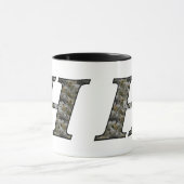 Personalisierte Hydrangeenblumen mit Monogramm-Anf Tasse (Zentrum)