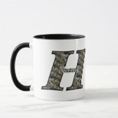 Personalisierte Hydrangeenblumen mit Monogramm-Anf Tasse (Links)