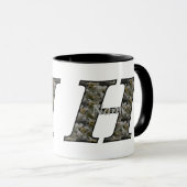 Personalisierte Hydrangeenblumen mit Monogramm-Anf Tasse (VorderseiteRechts)