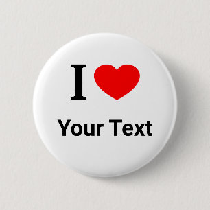 Personalisierte I ❤️ I LIEBE I HERZ 2 Button