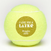 Personalisierte i-Liebe Sie ein Latke Chanukka Tennisbälle (Vorderseite)