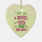 Personalisierte i-Liebe Sie ein Scheffel u. eine Keramik Ornament (Rechts)