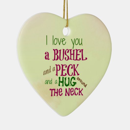 Personalisierte i-Liebe Sie ein Scheffel u. eine Keramik Ornament (Rechts)