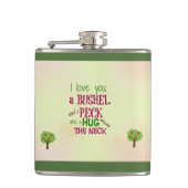 Personalisierte i-Liebe Sie Flasche des rostfreien Flachmann (Vorderseite)