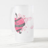 Personalisierte i-Liebe Sie Mama Mattglas Bierglas (Vorderseite Links)