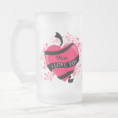 Personalisierte i-Liebe Sie Mama Mattglas Bierglas (Links)