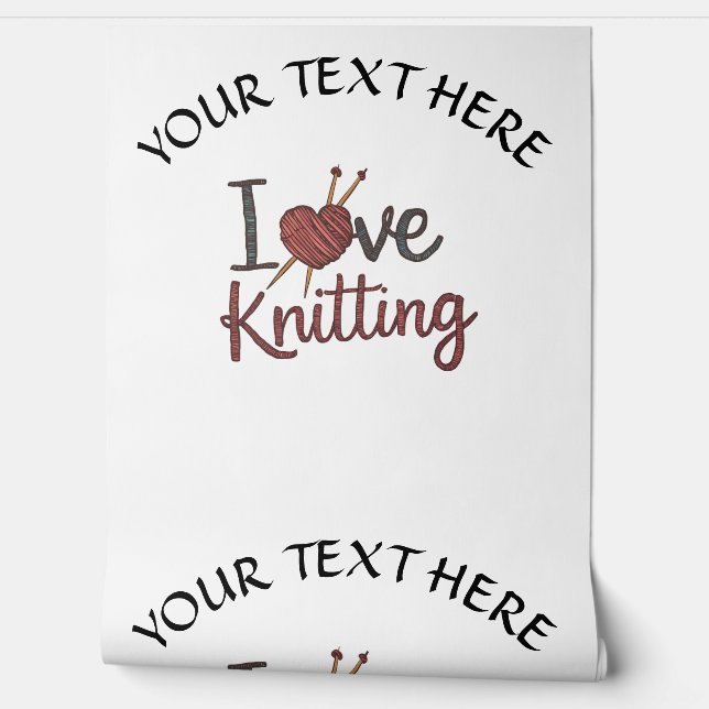 Personalisierte I-Liebe zum Knittern von Textbearb Tapete (Abrollen)