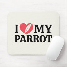 Personalisierte I Love My Parrot Herz-Typografie