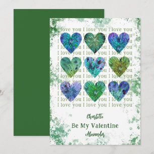 Personalisierte I Love You Sei mein Valentinstag-H Feiertagskarte