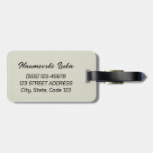 Personalisierte Ibiza Spanien Vintage Reisen Plaka Gepäckanhänger (Rückseite horizontal)