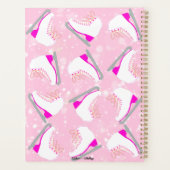 Personalisierte Ice Skaten Pink Lektion/Praxis Planer (Rückseite)