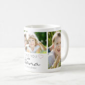 Personalisierte ICH LIEBE DICH OMA Handschrift 3 F Kaffeetasse (VorderseiteRechts)