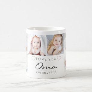 Personalisierte ICH LIEBE DICH OMA Handschrift 4 F Kaffeetasse
