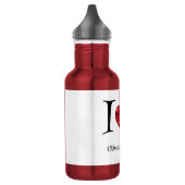Personalisierte Ich liebe dich Partnernamen Edelstahlflasche (Links)