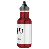 Personalisierte Ich liebe dich Partnernamen Edelstahlflasche (Rechts)