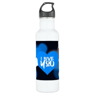 Personalisierte "Ich liebe dich" Wasserflasche - B Edelstahlflasche